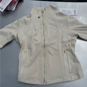 Lululemon Cream Jacket with Gold Accents